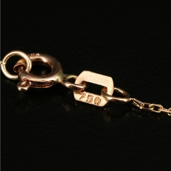 π 18 Karat Diamond single station necklace π - Picture 9 of 10